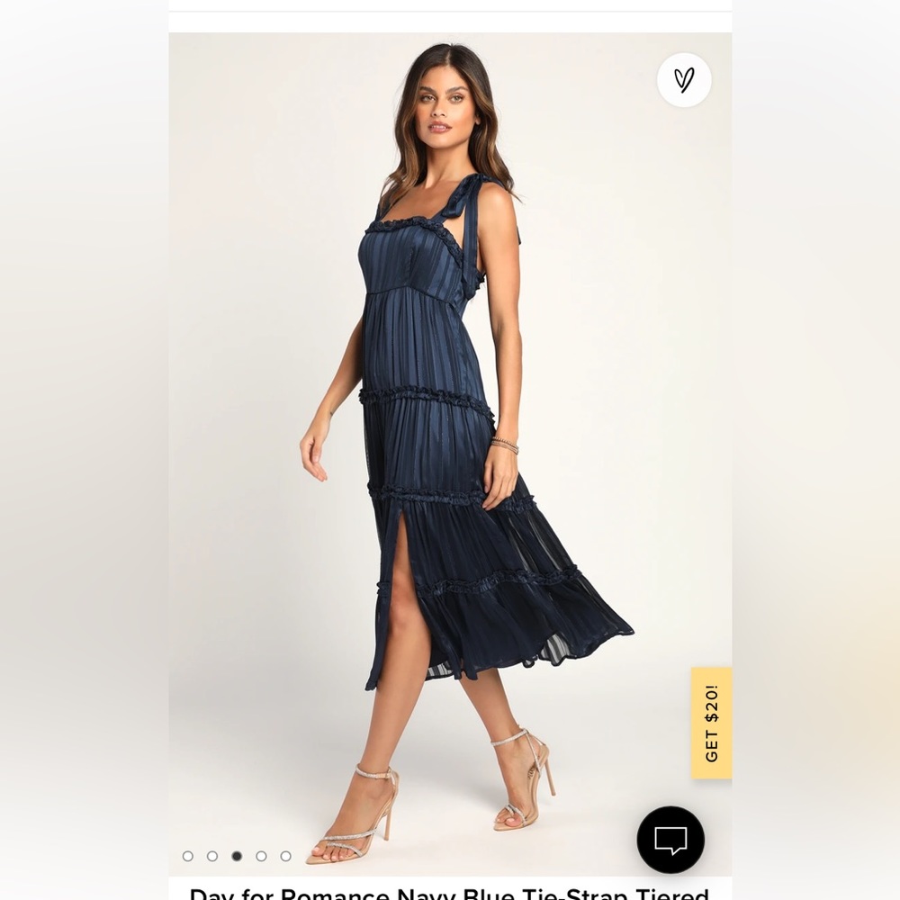 COPY - Lulus Day for Romance Tie-Strap Tiered Midi Dress
